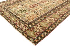 Tappeto turco vintage Oushak con stile tribale moderno