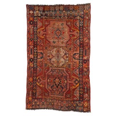 Antique Turkish Oushak Rug with Modern Tribal Style