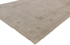 The Quiet Sovereign: A Vintage Turkish Oushak Masterpiece of Subtle Distinction