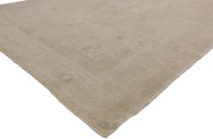 1940's Turkish Oushak Carpet with Modern Style