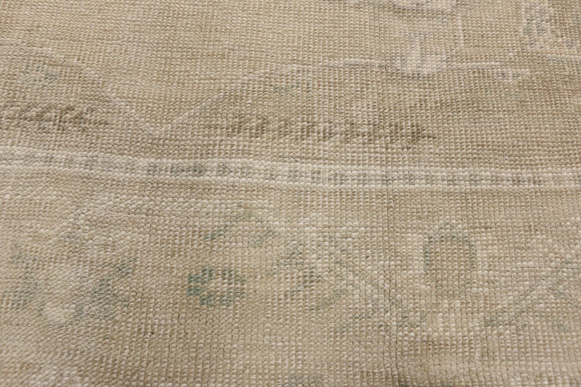 Türkischer Oushak-Teppich aus den 1940er Jahren im modernen Stil im Zustand „Gut“ im Angebot in Dallas, TX