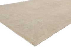 Vintage Turkish Oushak Rug with Monochromatic Mission Style and Muted Colors