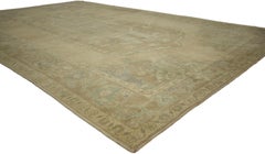 1930's Turkish Oushak Carpet with Traditional Style