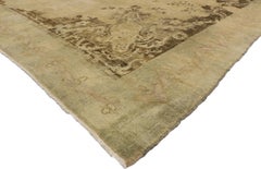 Vintage Turkish Oushak Rug with with French Chalet Style