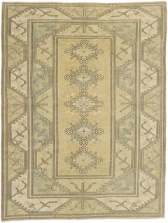 Vintage Turkish Oushak Rug 