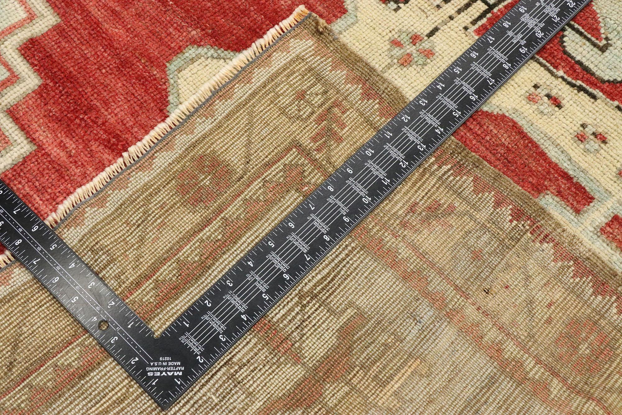 20th Century Vintage Turkish Oushak Rug with New England Cape Cod Style For Sale