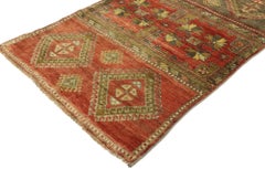 Vintage Turkish Oushak Rug with Northwestern Tribal Style
