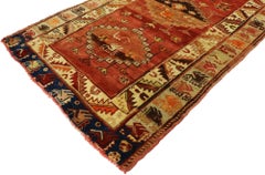 Vintage Turkish Oushak Rug, Tribal Enchantment Meets Nomadic Charm