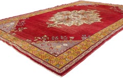1940's Turkish Oushak Carpet with Modern Style