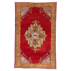 Tapis turc Oushak des années 1940 au style moderne