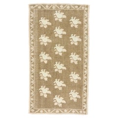 Vintage Turkish Oushak Rug with Romantic French Cottage Style