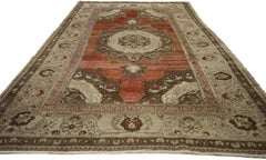 Vintage Turkish Oushak Rug with Rustic Artisan Bohemian Style