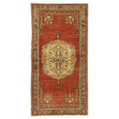 Vintage Turkish Oushak Rug with Rustic French Rococo Style