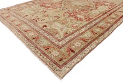 Vintage Turkish Oushak Rug with Rustic Mediterranean Spanish Style
