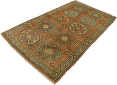 Vintage Turkish Oushak Rug with Rustic Spanish Revival Style