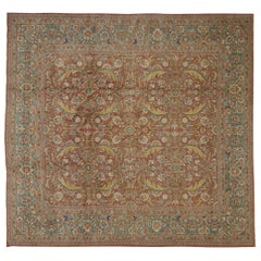 Vintage Turkish Oushak Rug with Rustic Style