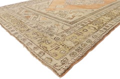 Vintage Turkish Oushak Rug with Shaker Style and Soft, Subtle Colors