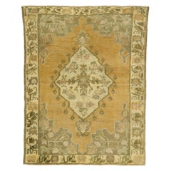Tappeto turco vintage Oushak con Shaker Style