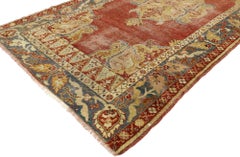 Vintage Turkish Oushak Rug with Southern Living Neoclassical Style