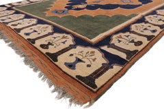 Vintage Turkish Oushak Rug with Spanish Revival Style