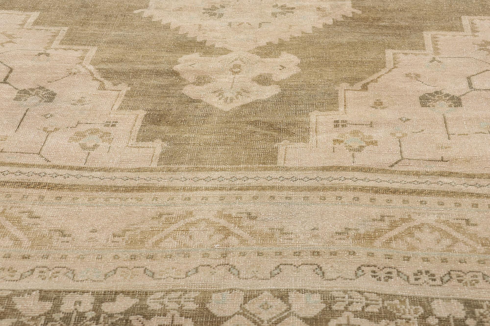 Alfombra turca Oushak de 1940 de estilo tradicional en Bueno estado para la venta en Dallas, TX