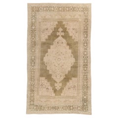 1940's Turkish Oushak Carpet with Traditional Style
