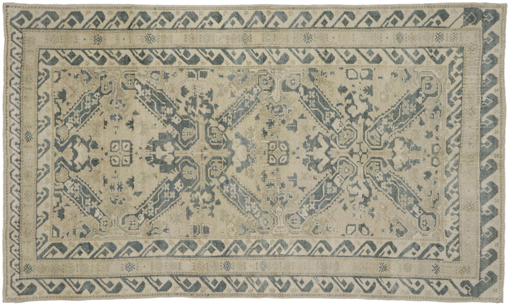 Tapis turc Oushak vintage de couleur terre en vente 2