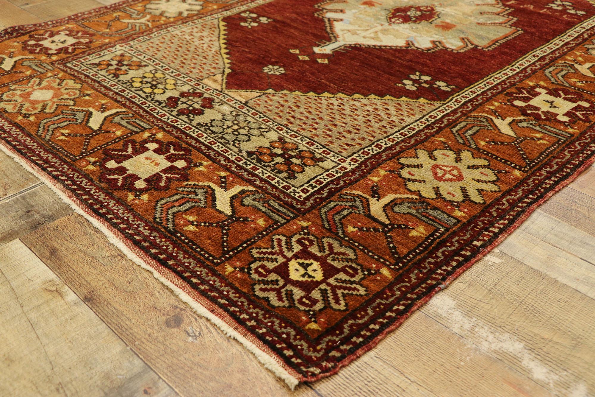 20th Century 1960's Turkish Oushak Carpet with Modern Style For Sale