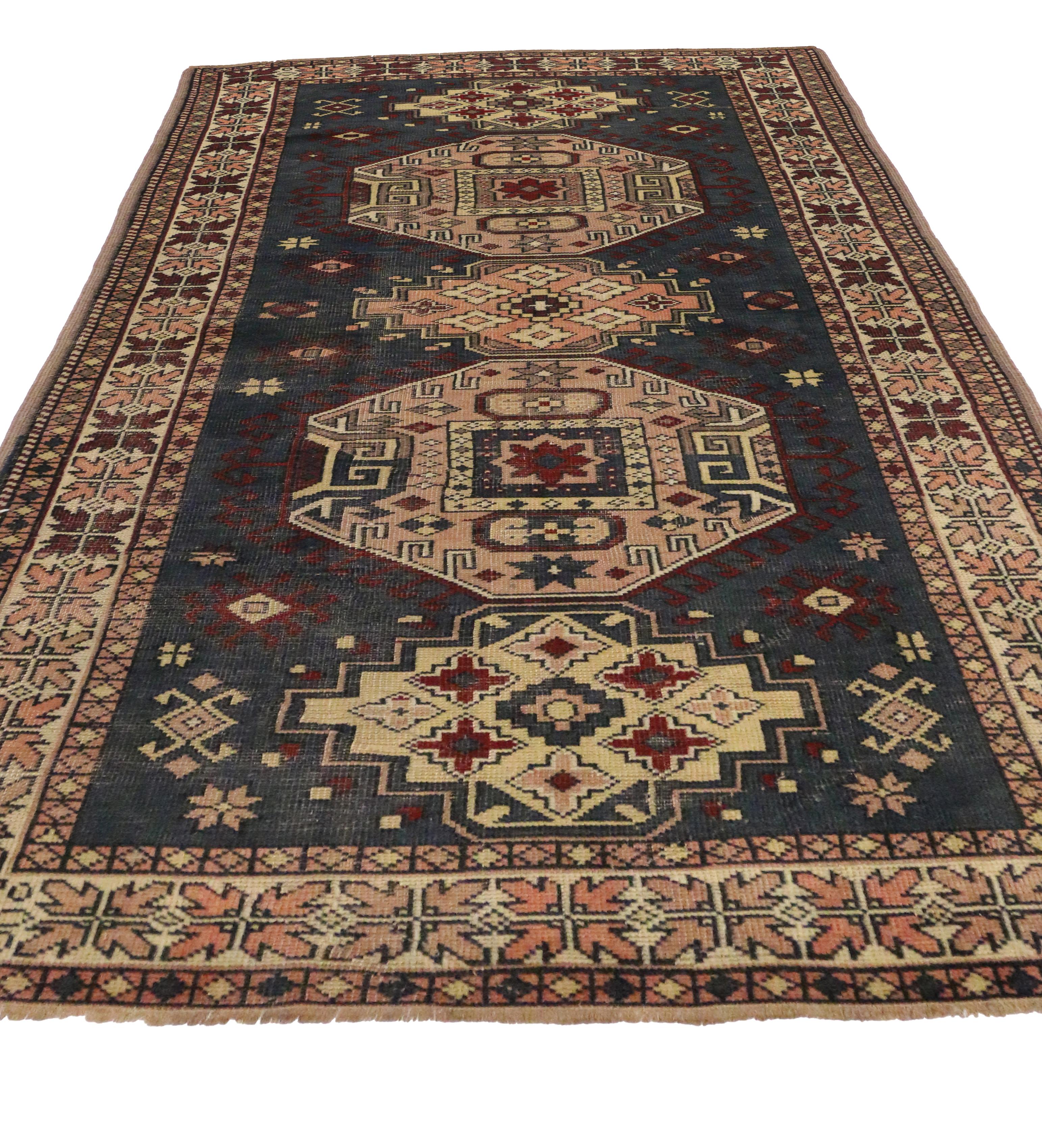 20th Century Vintage Turkish Oushak Rug with Traditional Modern Style For Sale