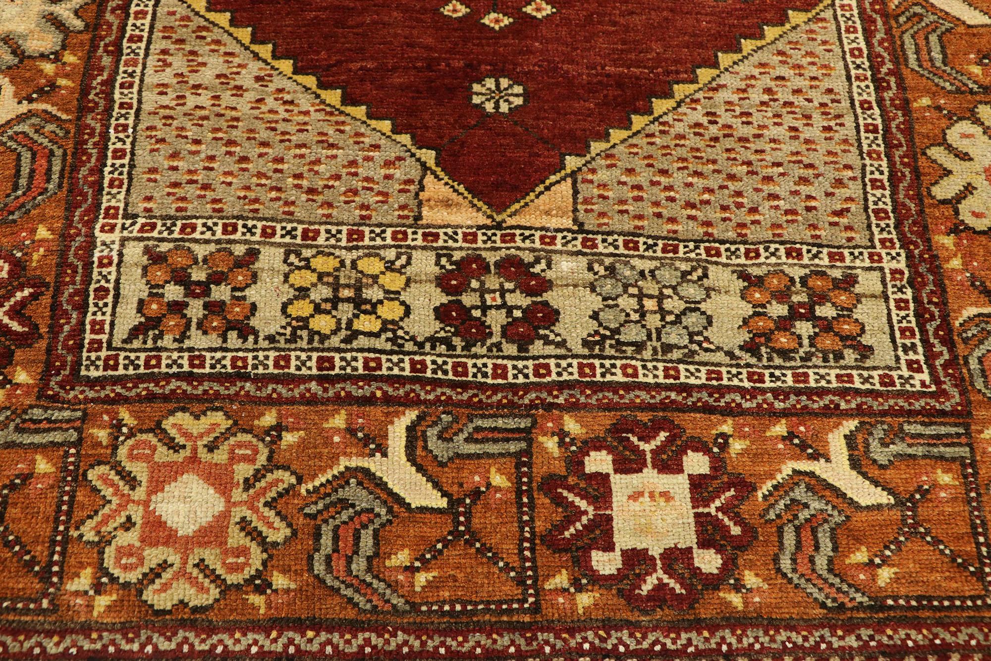 Hand-Knotted 1960's Turkish Oushak Carpet with Modern Style For Sale