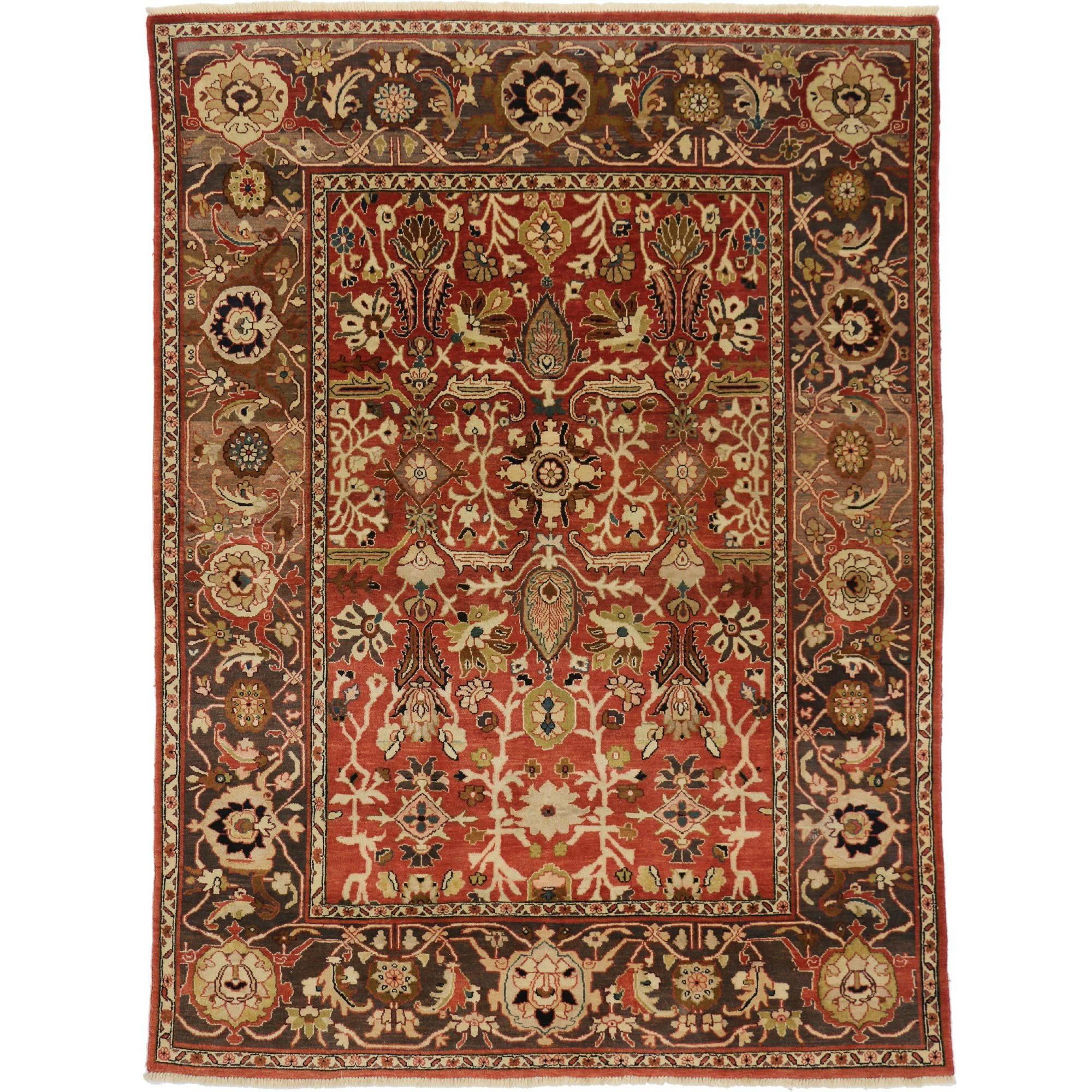 Vintage Turkish Oushak Rug With Traditional Style And Warm Color Palette