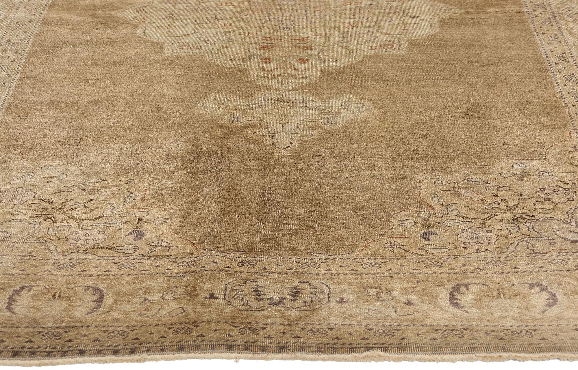 Noué à la main Tapis de Turquie vintage Oushak en vente