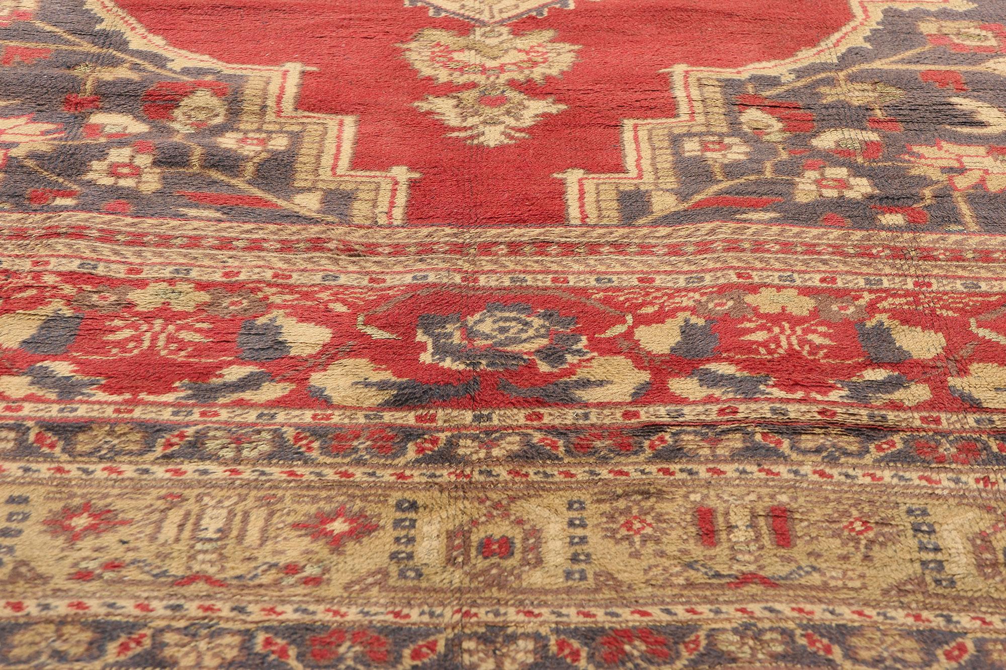 1960's Turkish Oushak Carpet with Traditional Style For Sale 1