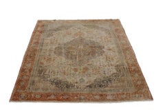 Distressed Vintage Turkish Oushak Rug with Traditional Style, Foyer or Entry Rug