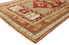 Vintage Turkish Oushak Rug with Traditional Style