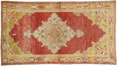 Vintage Turkish Oushak Rug with Traditional Rustic Style