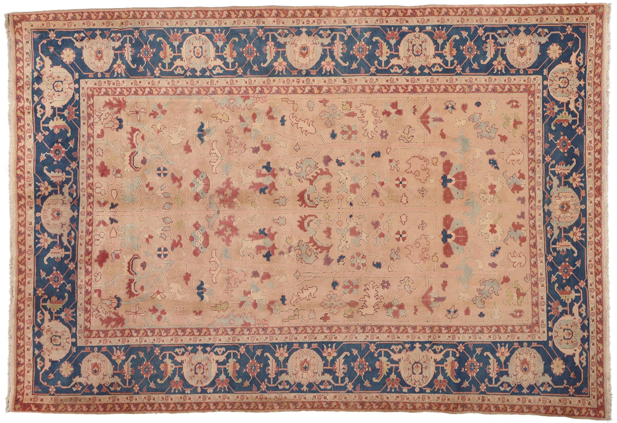 Vintage Turkish Oushak Rug For Sale 4