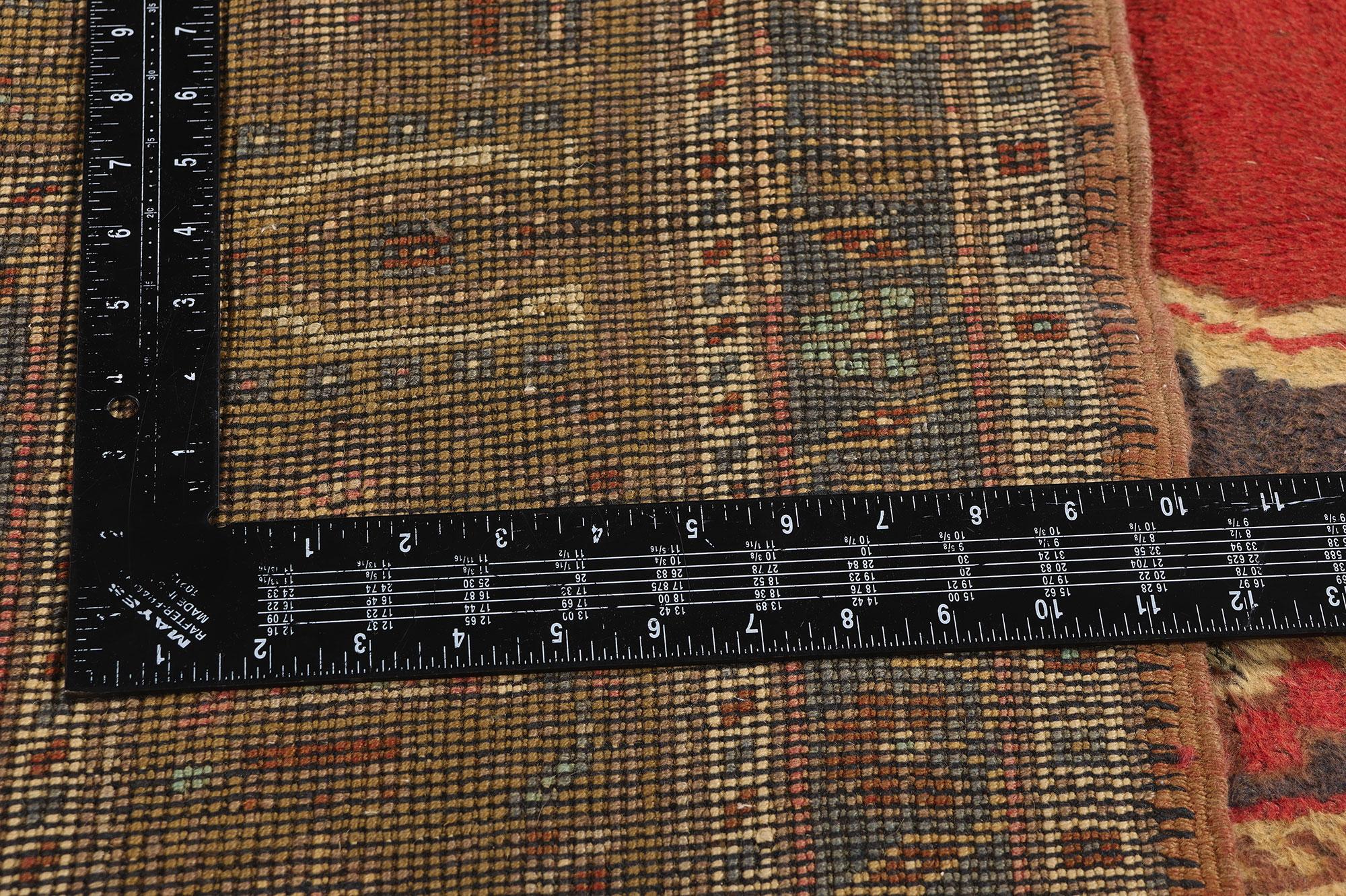 Hand-Knotted 1960's Turkish Oushak Carpet with Traditional Style For Sale