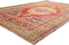 1960's Turkish Oushak Carpet with Traditional Style