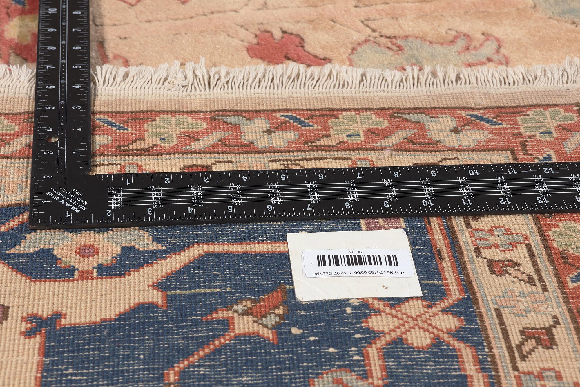 Wool Vintage Turkish Oushak Rug For Sale