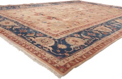 Alfombra Turca Oushak Vintage de Estilo Tradicional