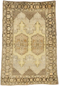 Retro Turkish Oushak Rug with Traditional Style