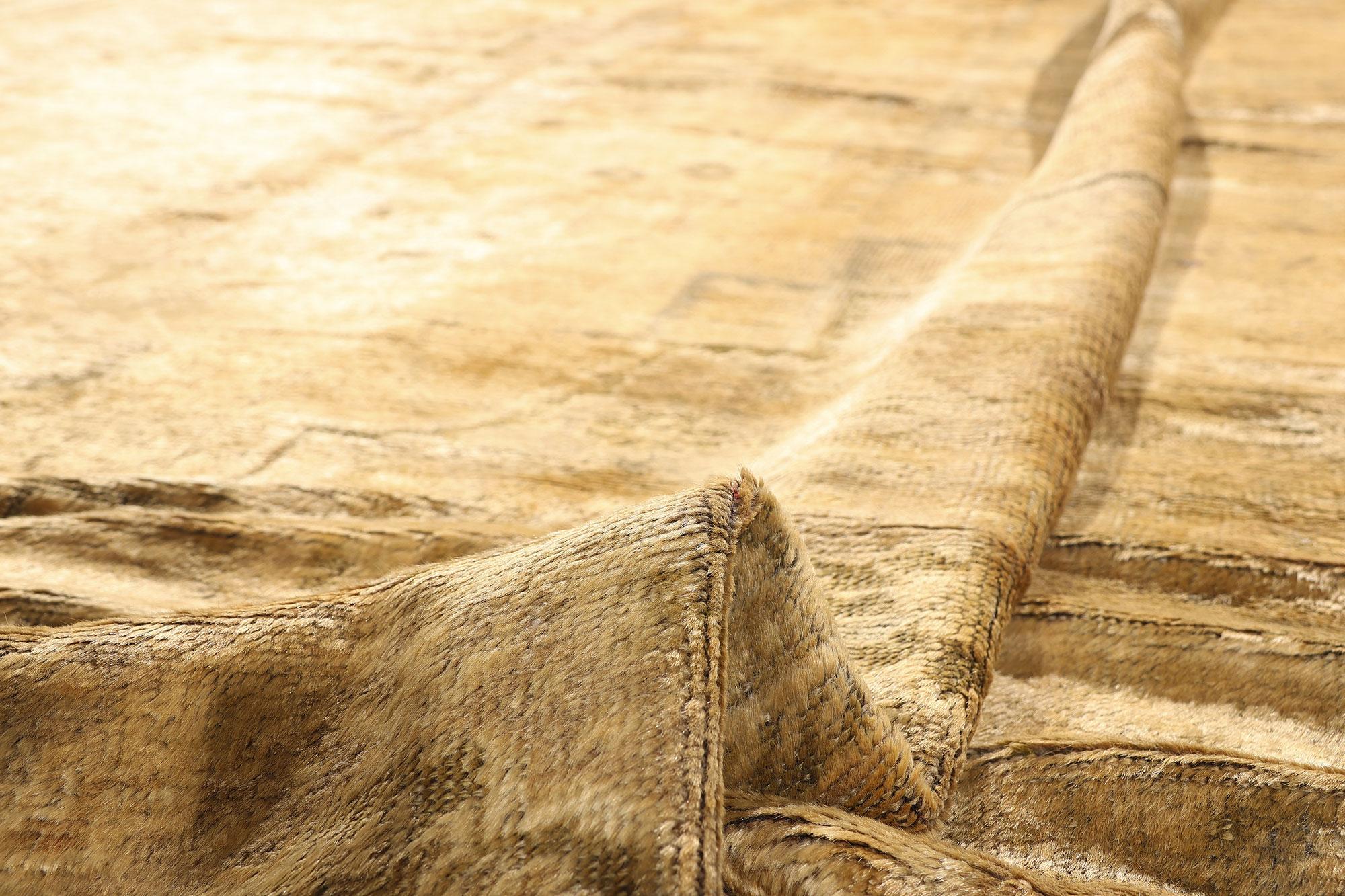 Wool 1950's Turkish Oushak Rug with Traditional Style, Warm Neutral Colors For Sale
