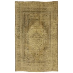 Vintage Turkish Oushak Rug with Traditional Style, Warm Neutral Colors