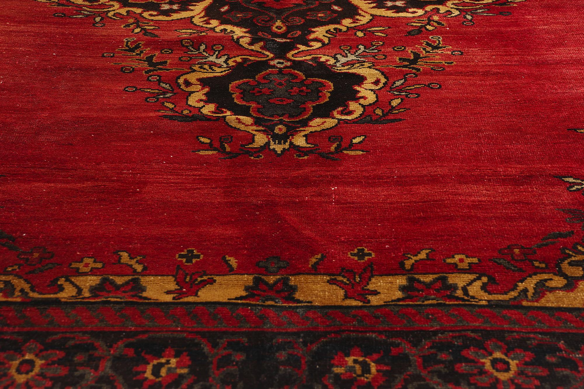 20th Century 1940's Turkish Oushak Carpet with Modern Style For Sale