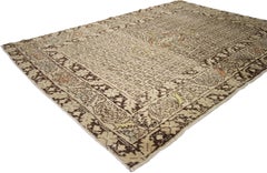 Vintage Turkish Oushak Rug with Transitional William and Mary Style