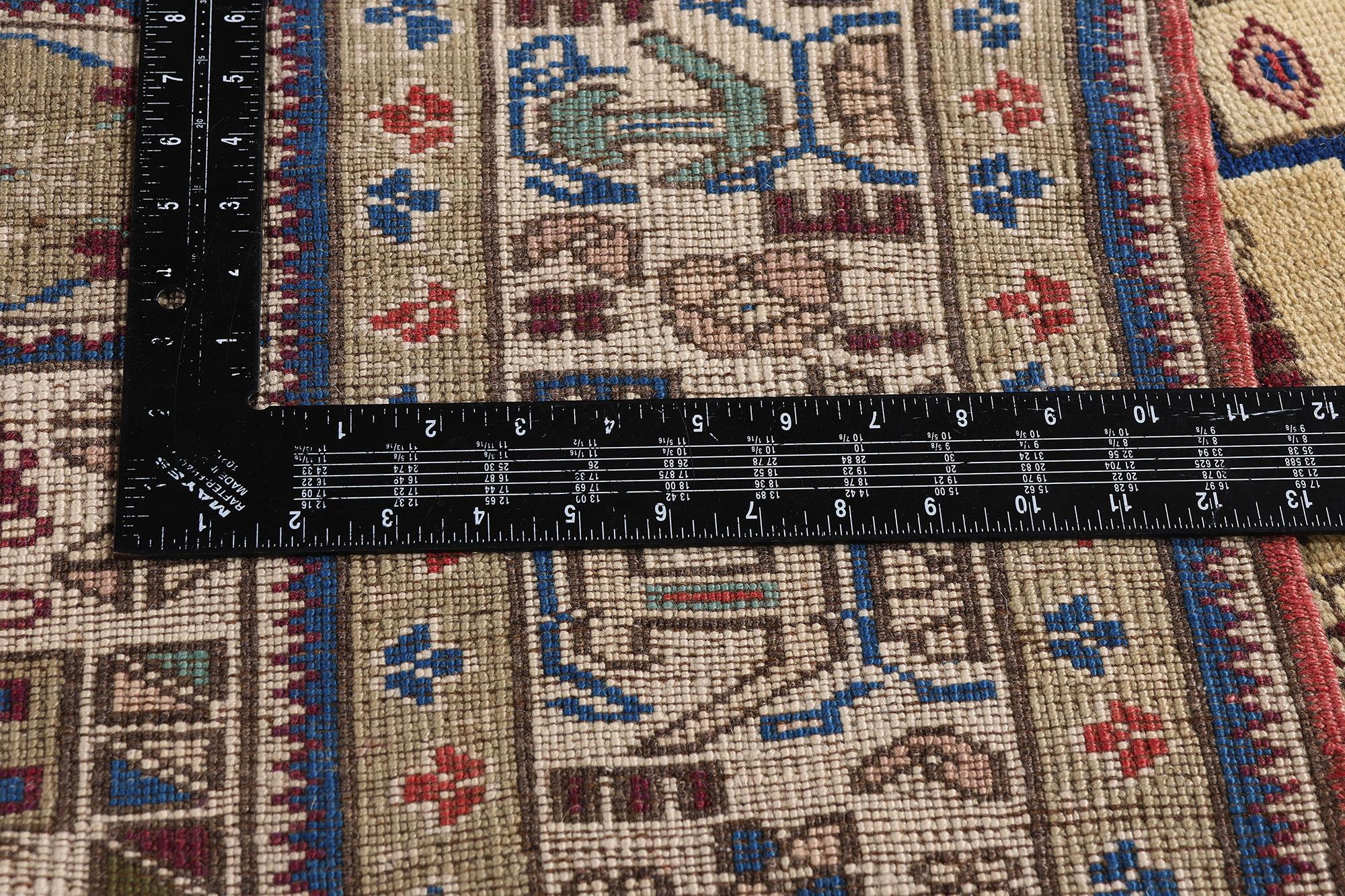 Türkischer Oushak-Teppich im Stammesstil, Vintage im Angebot 3