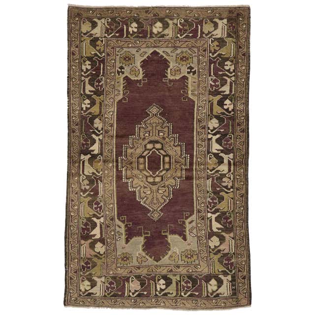 Vintage Oushak Rug with Italian Venetian Style For Sale at 1stDibs ...