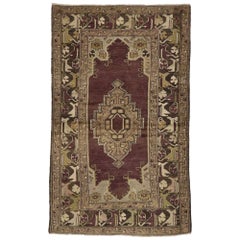 Türkischer Oushak-Teppich im venezianischen Renaissance-Stil im Vintage-Stil