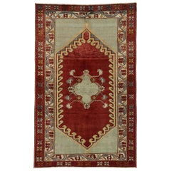 Tappeto turco vintage Oushak con stile veneziano